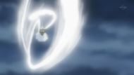 A Pokemon using Hurricane in the anime (Image via The Pokemon Company)